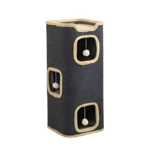 Fun Tree Hole Cat Villa Cat Scratch Board Multi Functional Cat Nest Scratch Column Sisal Bucket Scratch Column -Three Layers von EWUYKMC