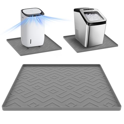 Tragbare Silikonmatte für Klimaanlage mit erhöhten Kanten, 61 x 61 x 1 cm, wasserdichtes Pad zur Vermeidung von Lecks und Bodenschäden, ideal für Eismaschinen, Luftbefeuchter, Mini-Kühlschränke und von EWX