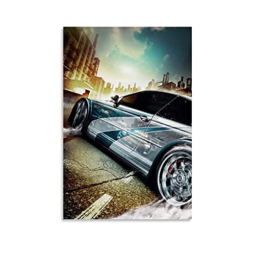 EWYU Need for Speed Most Wanted Poster dekorative Malerei Leinwand Wandkunst Wohnzimmer Poster Schlafzimmer Malerei 24x36inch(60x90cm) von EWYU