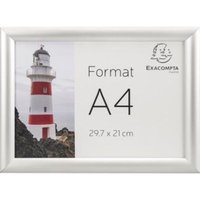 Bilderwechselrahmen Office 24 x 32,7 x 1,2 cm (B x H x T) DIN A4 Aluminium alu von EXACOMPTA