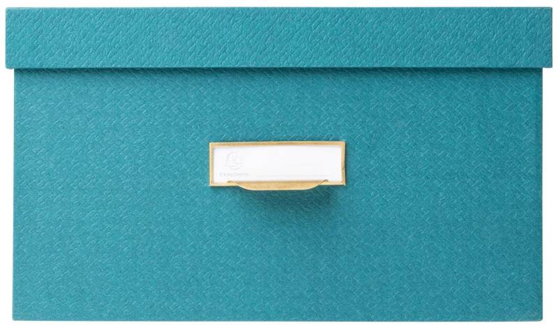 EXACOMPTA Aufbewahrungsbox Set mit 3 Boxen, Office by me - Bleu canard - 79603E, Bodenpresentation Display von EXACOMPTA