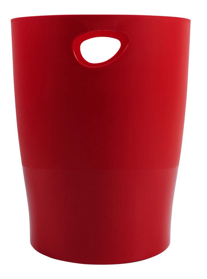 EXACOMPTA Papierkorb 8x Papierkorb Ecobin, 15 Liter, Chromaline - Karminrot - 45324D, Papierkorb von EXACOMPTA