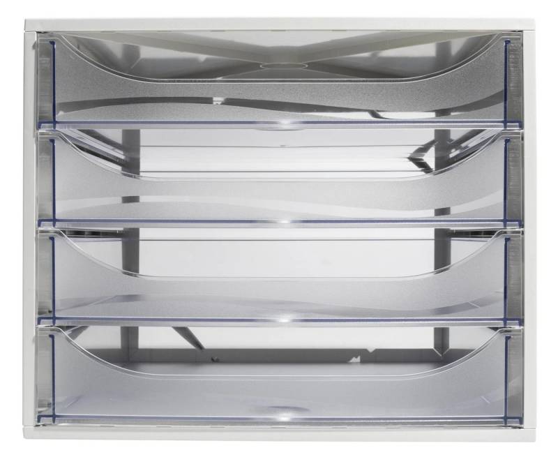 EXACOMPTA Schubladenbox ECOBOX Schubladenbox mit 4 Schubladen - Kristall - 228323D, Boxen einzen von EXACOMPTA