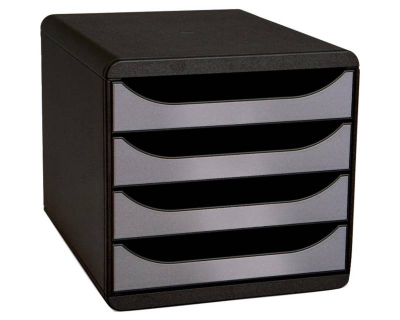 EXACOMPTA Schubladenbox EXACOMPTA Schubladenbox BIG-BOX, 4 Schbe, silber von EXACOMPTA