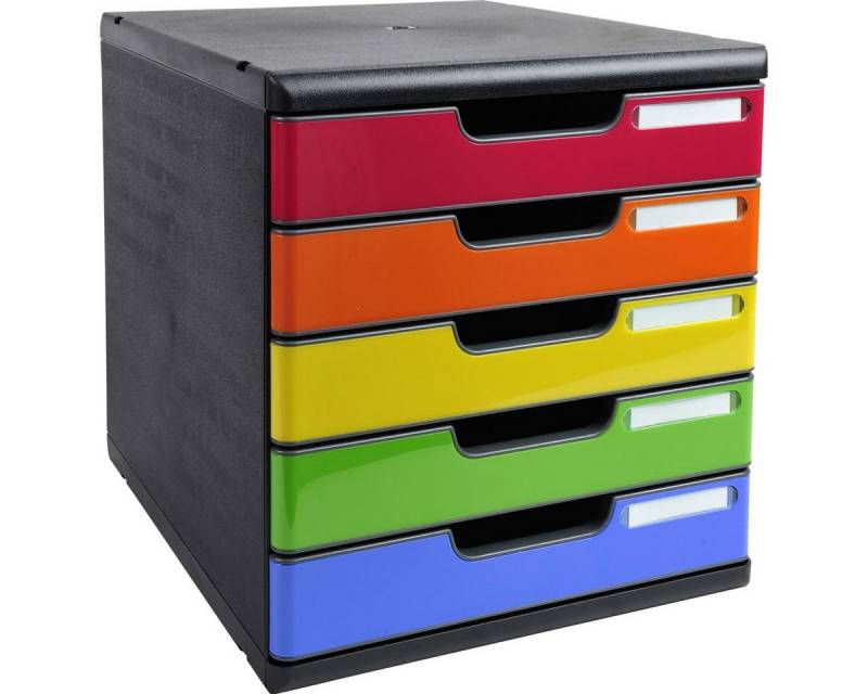 EXACOMPTA Schubladenbox EXACOMPTA Schubladenbox MODULO A4, 5 Schübe, harlekin von EXACOMPTA