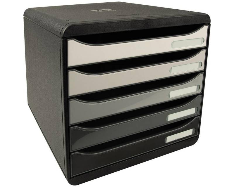 EXACOMPTA Schubladenbox Exacompta Schubladenbox BIG-BOX PLUS 3097294D 5Schübe sw/shades gr von EXACOMPTA