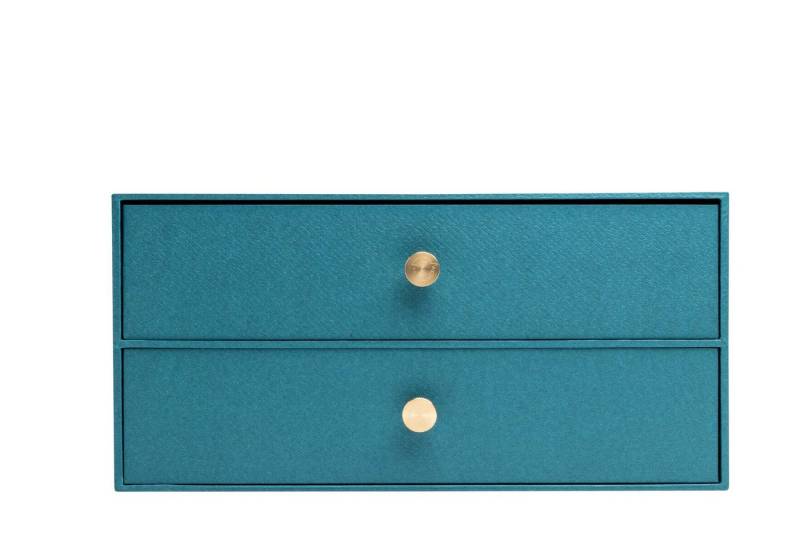 EXACOMPTA Schubladenbox Schubladenbox 2 Schubladen 17x355x27 cm A4 Maxi Bleu canard 30603E, Bodenpresentation Display von EXACOMPTA