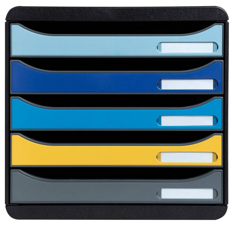 EXACOMPTA Schubladenbox Schubladenbox Big Box Plus 5 offene Schubladen sortiert 3094202D, Boxen stappelbar von EXACOMPTA