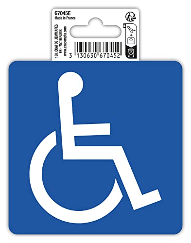 Exacompta 67045E Barrierefreier Zugang Klebeschild 10x10cm Blau aus UV-beständigem PVC Hinweisschild Schilder Warnhinweis Sticker Aufkleber Türschild Exacompta 67045E Barrierefreier Zugang Klebeschild 10x10cm Blau aus UV-beständigem PVC Hinweisschild Schilder Warnhinweis Sticker Aufkleber Türschild von Exacompta