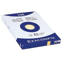 Exacompta - Karteikarte din A4 blanko gelb 100 St./Pack. von EXACOMPTA