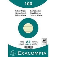 Karteikarte din A5 liniert grün 100 St./Pack. von EXACOMPTA