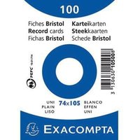 Karteikarte din A7 blanko weiß 100 St./Pack. von EXACOMPTA