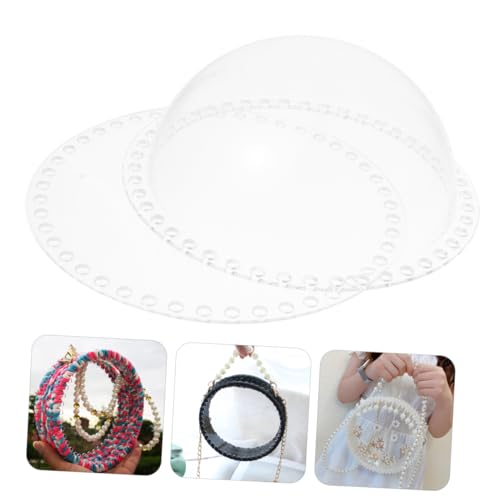 EXAOMBLE 1 Satz DIY Handgewebte Tasche Zubehör Transparentes Acryl Halbkugel Cover für Kreative Gestaltung von Taschen und Beuteln Langlebig und Dekorativ von EXAOMBLE