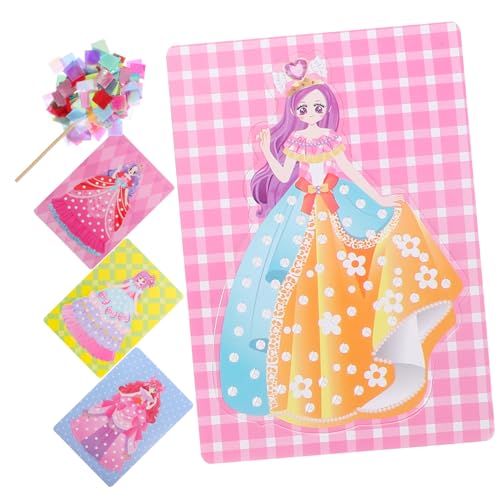 EXAOMBLE 1 Satz Prinzessin Dress-up- Kunst Bausatz Schaum Zeichnung für näharbeit punktieren Malerei handgefertigtes Handarbeitswerkzeug Stoff von EXAOMBLE