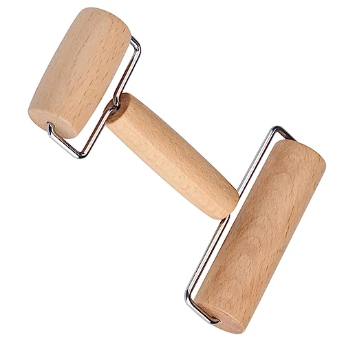 EXAOMBLE 1 Stück Doppelkopf Holz Rollstab für Rhinestone Malerei Diamant Malwerkzeug für DIY Bastelprojekte Rollwerkzeug Buchenholz mit Zwei Verschiedenen Köpfen von EXAOMBLE