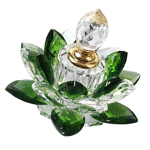EXAOMBLE 1 Stück Lotusförmiger Parfümflakon aus Kristall Grüner Glasbehälter für Damen Dekorativ und Praktisch für Zuhause oder Reisen mit Dichtem Verschluss Leicht und EXAOMBLE 1 Stück Lotusförmiger Parfümflakon aus Kristall Grüner Glasbehälter für Damen Dekorativ und Praktisch für Zuhause oder Reisen mit Dichtem Verschluss Leicht und von EXAOMBLE
