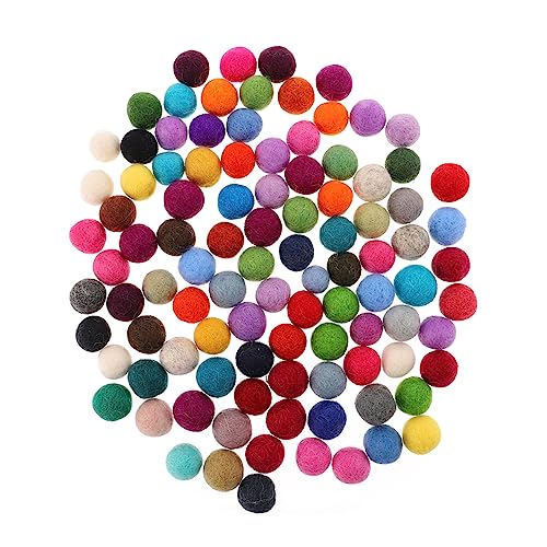 EXAOMBLE 100 Stück Filzball Selbstgemacht Dekorationen 2cm Wollfilzkugeln in Pastellfarben Langlebig Und Für Hochzeits Und Valentinstags Dekorationsprojekte von EXAOMBLE