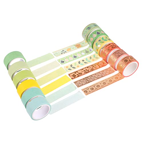 EXAOMBLE 12 Rollen Dekoratives Washi Tape mit Goldfolie DIY Bastelbedarf für Scrapbooking und Handarbeiten Gelb EXAOMBLE 12 Rollen Dekoratives Washi Tape mit Goldfolie DIY Bastelbedarf für Scrapbooking und Handarbeiten Gelb von EXAOMBLE