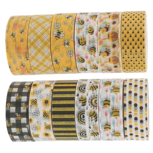 EXAOMBLE 12 Rollen Washi Tape Set mit Bienenthema Selbstklebendes Dekorationsklebeband für Scrapbooking DIY Handwerk Journaling und Kreative Projekte EXAOMBLE 12 Rollen Washi Tape Set mit Bienenthema Selbstklebendes Dekorationsklebeband für Scrapbooking DIY Handwerk Journaling und Kreative Projekte von EXAOMBLE