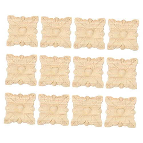 EXAOMBLE 12 Stück Holz Geschnitzte Applikationen für Möbel Dekorative Onlay Verzierungen für Betten Tische und Schränke Holzornamente für Zuhause EXAOMBLE 12 Stück Holz Geschnitzte Applikationen für Möbel Dekorative Onlay Verzierungen für Betten Tische und Schränke Holzornamente für Zuhause von EXAOMBLE