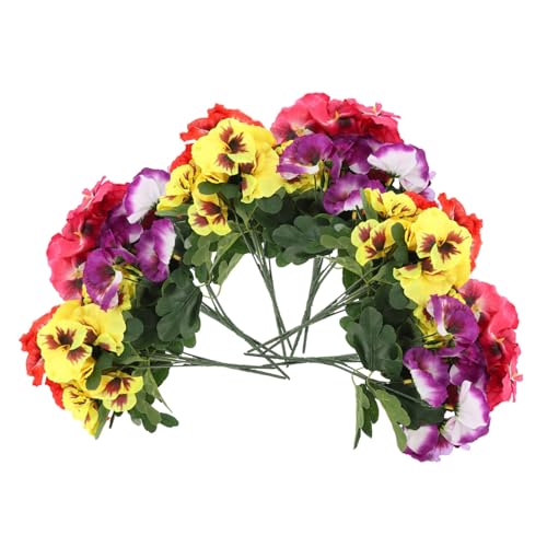 EXAOMBLE 12Stücke Künstliche Blumensträuße Blumenvasen Deko für Hochzeiten Partys und Wohnräume Farbenfrohe Ornamente für Kreative DIY Projekte von EXAOMBLE