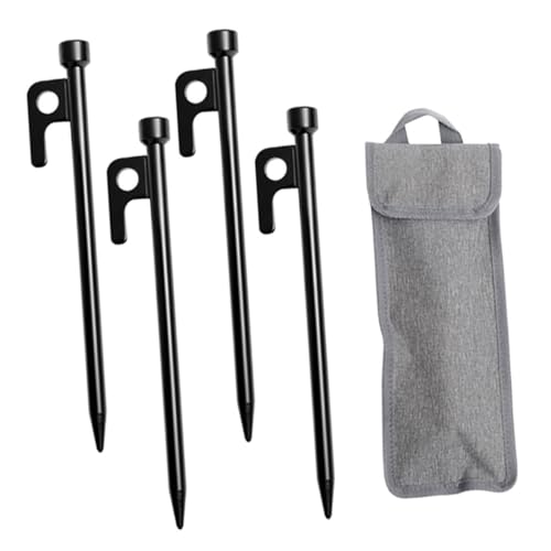 EXAOMBLE 1Satz Zeltpfahl Robuste Zeltspitzen Metall für Camping und Outdoor Tragetasche für Harten Boden Langlebig und Tragbar von EXAOMBLE