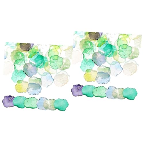 EXAOMBLE 2 Sätze Acryl Lotusblätter Simulierte Wasserpflanzen Für DIY Dekorationen Schwimmende Für Teich Aquarium Und Garten Vielseitige Bastelmaterialien 50 Stück * 2 von EXAOMBLE