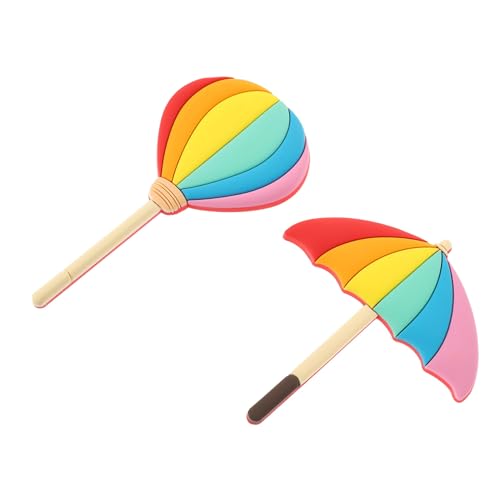 EXAOMBLE 2 Stück Magnetische Haken Stark Tragend Bunte Cartoon Designs Ballon Regenschirm Spurenfrei Für Kühlschrank Tür Schlüssel und Handtücher Einfache Montage Raumspartauglich von EXAOMBLE