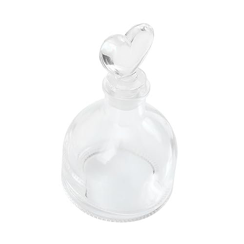 EXAOMBLE 2 Stück Nachfüllbare Duftflaschen Leere Herzförmige Glasessenzflaschen Wiederverwendbar und Tragbar für Raumduft und von EXAOMBLE
