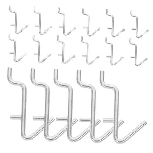 EXAOMBLE 20 Stück Teiliges Metall Pegboard Haken Kleine Werkzeughaken für Lochwand mit Lochabstand Robust Kompakt Leicht zu Montieren zur Organisation und Anzeige in Werkstatt Garage Laden von EXAOMBLE
