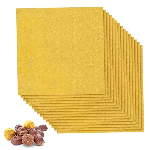 EXAOMBLE 200 Stück Goldfolie Lebensmittelechte Aluminiumfolie Süßigkeiten Verpackungspapier Für Schokolade Bonbons Frische Schutz Party Dekoration EXAOMBLE 200 Stück Goldfolie Lebensmittelechte Aluminiumfolie Süßigkeiten Verpackungspapier Für Schokolade Bonbons Frische Schutz Party Dekoration von EXAOMBLE