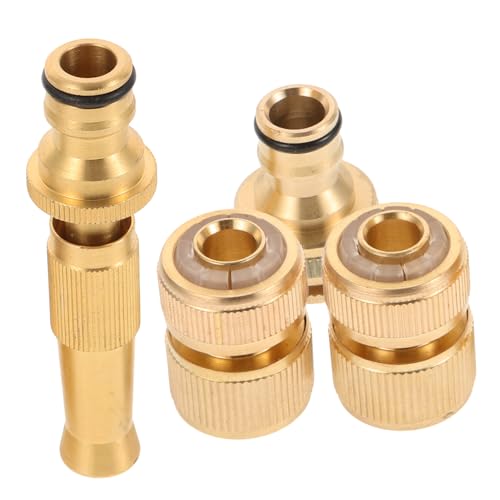 EXAOMBLE 4 Stück Teiliges Spritzadapter Set für Autowäsche Hochdruck Gartenadapter für Vielseitige Anwendungen Gartenbewässerung und Wandreinigung von EXAOMBLE