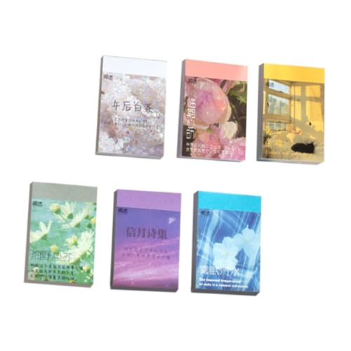 EXAOMBLE 5 Sätze Handkonto Stickerbuch Tagebuch dekore Scrapbooking-Retro-Papier Handdekoration Scrapbooking Sticker Scrapbook Stickers Notizblock-Aufkleber dekorative Scrapbook-Aufkleber von EXAOMBLE