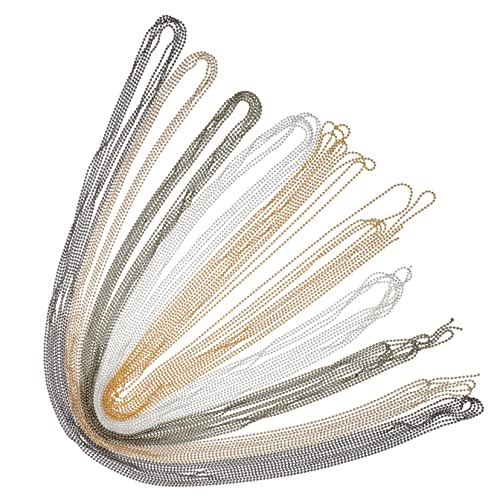 EXAOMBLE 5 Stück Teiliges Metallkette Perlenkette DIY Schmuckherstellung für und Armbänder Silber Gold Antikmessing Schwarz und Gold für Kreative Bastelprojekte von EXAOMBLE