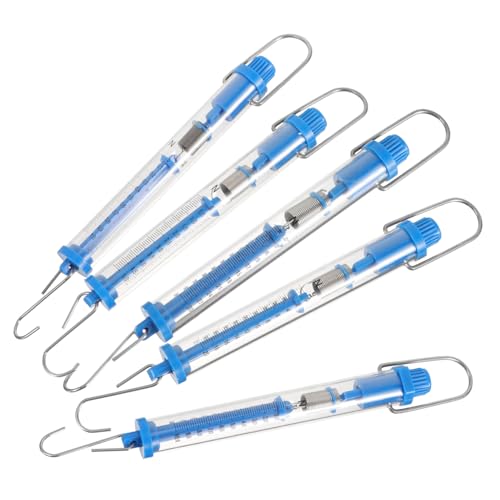 EXAOMBLE 5 Stück Teiliges Newton Kraftmesser mit Transparenter Federwaage in Gramm und Newton Robuste Wissenschaftliche Federwaagen zum Aufhängen für Labor und Unterricht EXAOMBLE 5 Stück Teiliges Newton Kraftmesser mit Transparenter Federwaage in Gramm und Newton Robuste Wissenschaftliche Federwaagen zum Aufhängen für Labor und Unterricht von EXAOMBLE