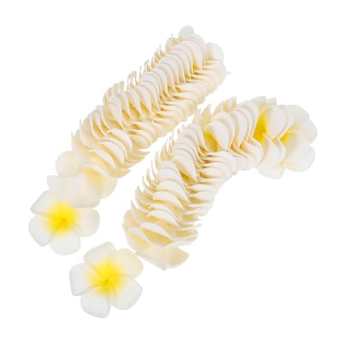 EXAOMBLE 50 Stück Hawaiian Plumeria Blumen Künstliche Eva Blüten für Haarschmuck Hochzeiten Partys Wetterbeständige Deko für Kreative DIY Projekte von EXAOMBLE