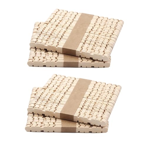 EXAOMBLE 50 Stück Tlg Bunte Holz popsicle sticks Natürliche Bastelstäbchen für Ungiftig Glatt Langlebig für DIY Schule Party Bastelprojekte Umweltfreundlich von EXAOMBLE