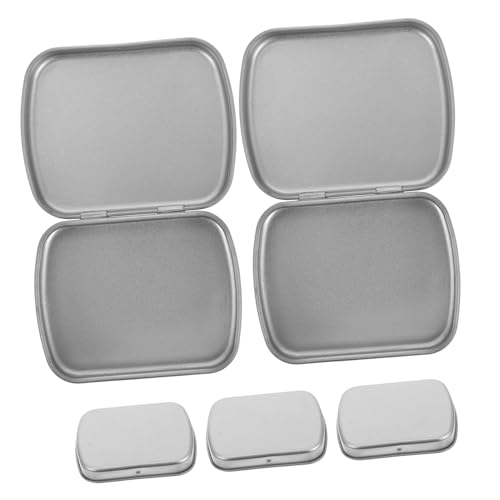 EXAOMBLE 5Stücke Blechdose Robuste Aufbewahrungsbox für Schmuck und Kleinteile Metallbox für Pfefferminzbonbons von EXAOMBLE