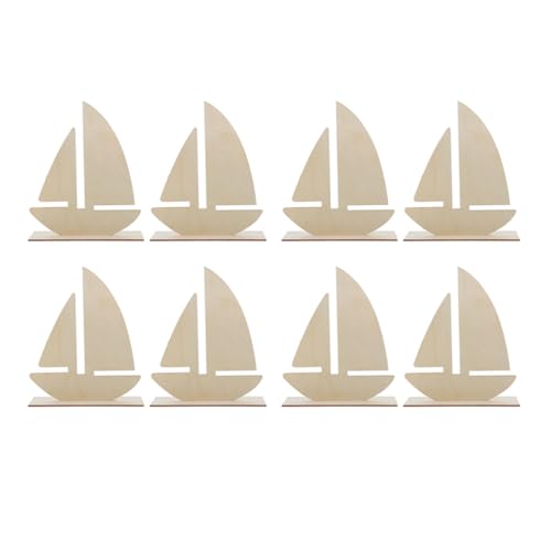 EXAOMBLE 8 Stück Teiliges DIY Holzboot Modellset Unvollendetes Holzboot Bastelkit für Kreative Projekte für Schulprojekte Geburtstagsfeiern und Wohnraumdekoration von EXAOMBLE