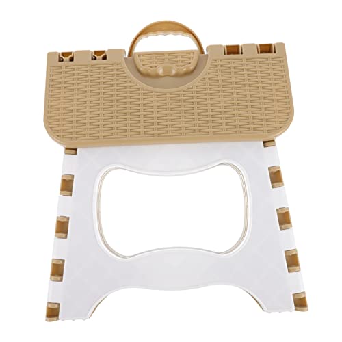 EXAOMBLE Faltbarer Kunststoff Hocker für Erwachsene Tragbarer Mini Stuhl für Garten Camping und Angeln Ergonomisch mit Handgriff für Drinnen und Draußen Kaffeefarben EXAOMBLE Faltbarer Kunststoff Hocker für Erwachsene Tragbarer Mini Stuhl für Garten Camping und Angeln Ergonomisch mit Handgriff für Drinnen und Draußen Kaffeefarben von EXAOMBLE
