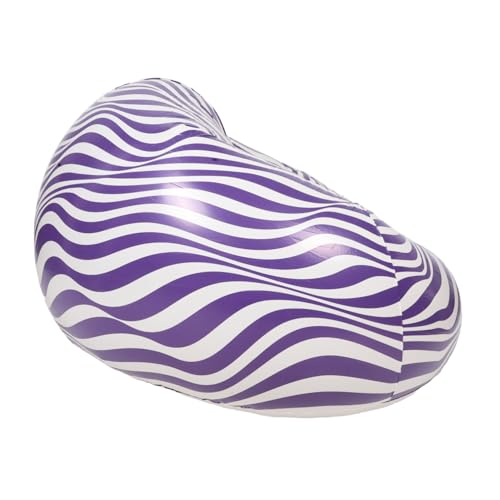 EXAOMBLE Faltbares Aufblasbares Sofa für Erwachsene Ergonomischer Sitzsack für Camping Strand und Garten Langlebiges PVC Material Stilvolles Gestreiftes Design Tragbar und Vielseitig von EXAOMBLE
