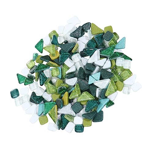 EXAOMBLE Glitzernde Kristallsteine für DIY Projekte Unregelmäßige Mosaiksteine Grün Weiß Hochwertige Bastelmaterialien Dekorativ Langlebig und Sicher für Kreative Designs EXAOMBLE Glitzernde Kristallsteine für DIY Projekte Unregelmäßige Mosaiksteine Grün Weiß Hochwertige Bastelmaterialien Dekorativ Langlebig und Sicher für Kreative Designs von EXAOMBLE
