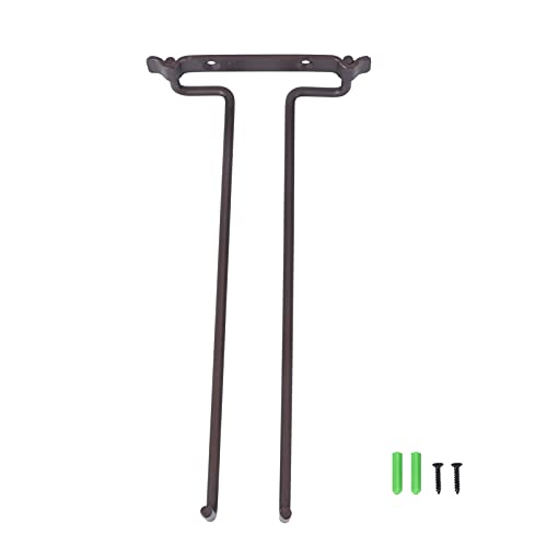 EXAOMBLE Hängender Weinglas Halter aus für Wandmontage Einreihiger Stielglas Halter Bronze für Zuhause Bar und Restaurant Stilvolles Weinglas Regal zur Sicheren Aufbewahrung und von EXAOMBLE