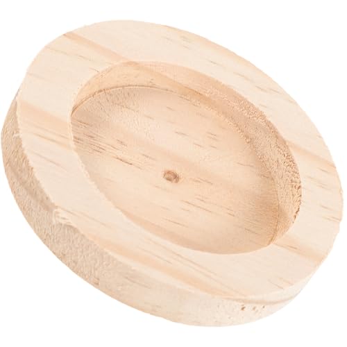 EXAOMBLE Hamster Futter und Wassernapf aus Holz für Kleine Tiere rutschfeste Hygienische Futterschale für Hamster Meerschweinchen und Andere Kleintiere Leicht zu Reinigen und Langlebig von EXAOMBLE