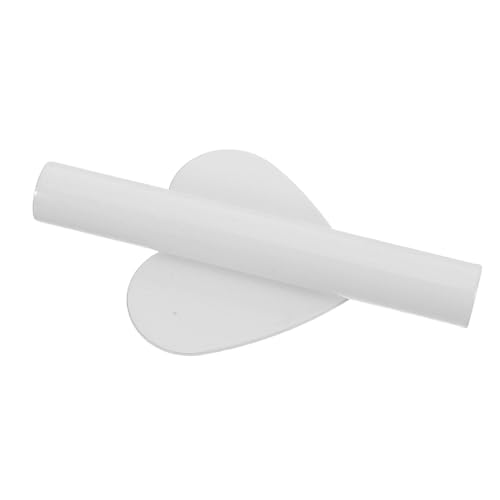 EXAOMBLE Herzförmige Wandvase Klebehalterung Werkzeugfreie Montage Kleine Röhrenform Minimalistisches Design Weiß Dekoration für Wohnzimmer Schlafzimmer Büro von EXAOMBLE