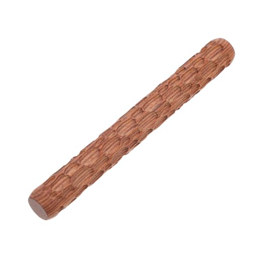 EXAOMBLE Holz Handroller für Töpferwerkzeug zur Gestaltung Einzigartiger Muster Robuster Rollstab Natürlichem Holz für DIY Keramikprojekte und Kunstwerke von EXAOMBLE