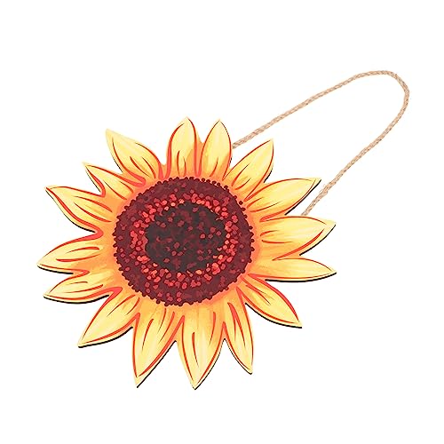 EXAOMBLE Holz Tür Hängen Willkommen Zeichen Sonnenblume Wandkunst Wandbehang Dekor Für Außen Oder Innen Haustür Wanddekoration Garten Hotel Party von EXAOMBLE