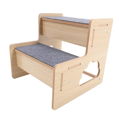 EXAOMBLE Hundetreppe Holz Bequeme und rutschfeste Haustiertreppe für Kleine Hunde und Katzen Tragbare für Einfachen Zugang zu Sofa und Betten und Stilvolle Lösung für Haustier EXAOMBLE Hundetreppe Holz Bequeme und rutschfeste Haustiertreppe für Kleine Hunde und Katzen Tragbare für Einfachen Zugang zu Sofa und Betten und Stilvolle Lösung für Haustier von EXAOMBLE