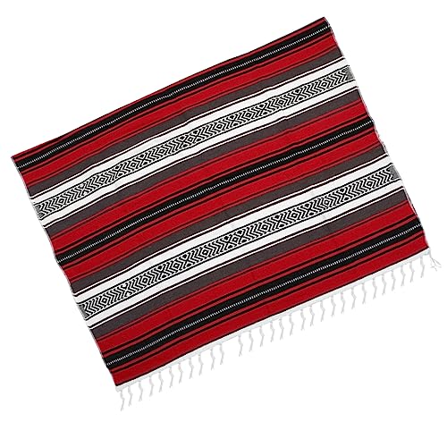 EXAOMBLE Jacquard Schalmatte Trainieren waschbar gesteppt Leicht rote Decke Tortilla-Decke Sofa werfen Decke Abdeckung mexikanische Decke Sofa -Decke Blended Cape gewebte Decke Kaffee von EXAOMBLE