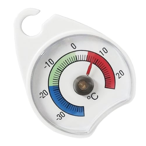 EXAOMBLE Kühlschrankthermometer mit Präziser Anzeige Analoges Thermometer für Kühlschrank und Gefrierschrank zur Optimalen Lagerung von Lebensmitteln Langlebiges Kunststoffdesign für Küche von EXAOMBLE